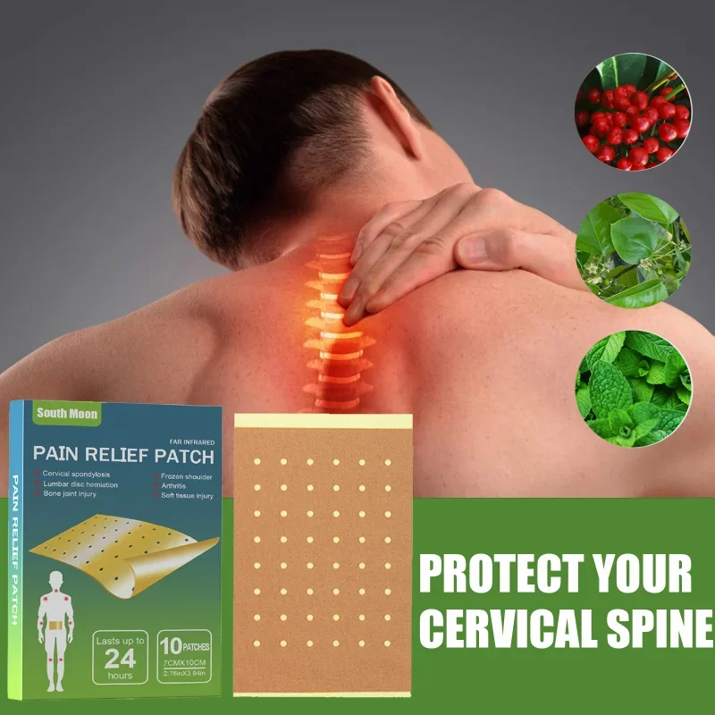

10patches Muscle bone stickers cervical spine lumbar shoulder joint pain relief strain soreness cold compress health care Plast