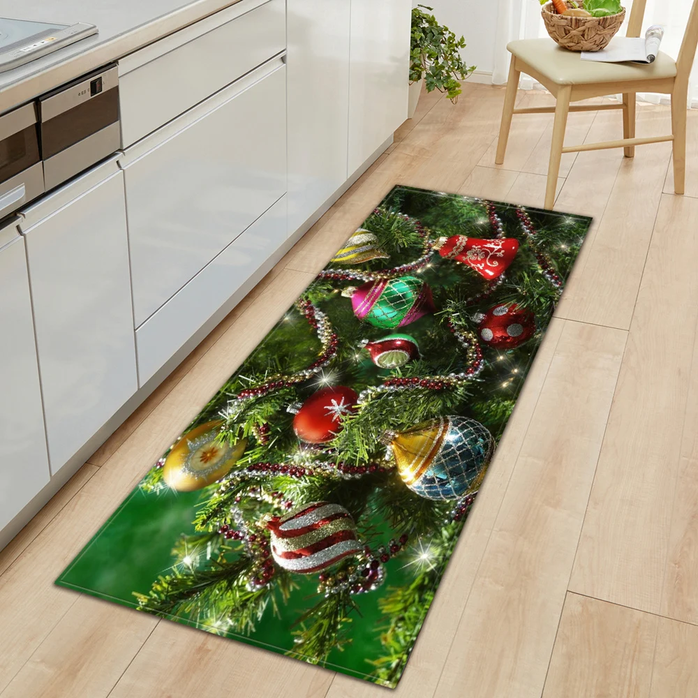 Christmas Kitchen Carpet Entrance Doormat Home Living Room Bedroom Balcony Decoration Long Rug Bath Hallway Anti-Slip Floor Mat floor mat,plush rug,decorative carpet,silk wool rug,plush carpet,non slip carpet,imitated cashmere carpet,kitchen mat