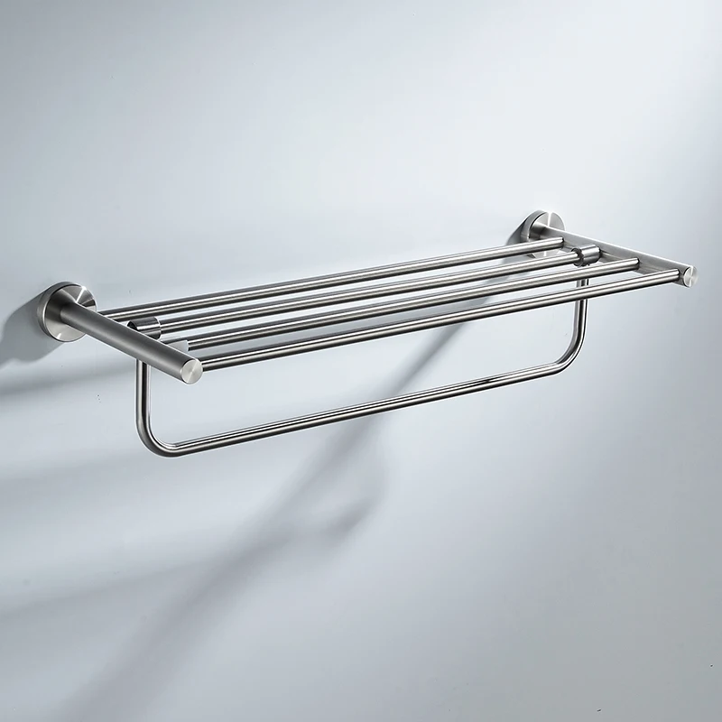 304SUS Towel rack Four poles Wall-Mounted Bathroom Item Shelf Suitable for Shower Rooms Bathroom Accessories
