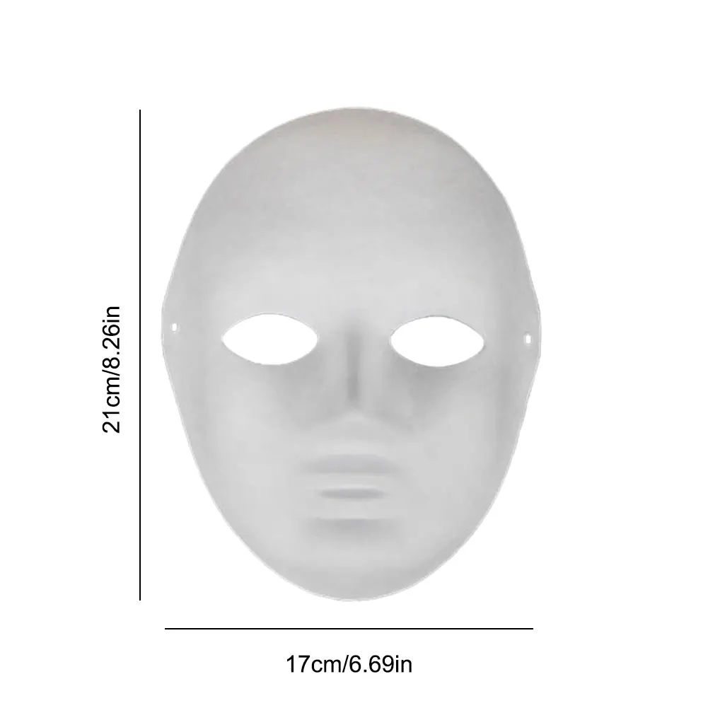 10Pcs Blank Mask Smooth Surface Full Face Mask Paintable Paper Mask DIY Masquerade Mask Cosplay Mask Masquerade Accessories - Image 5