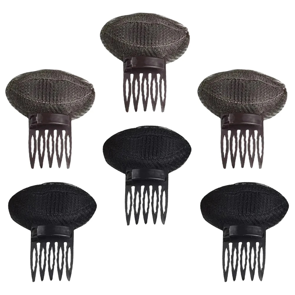 6 Pcs Bangs Pad Hair Bump Combs Hairpin Clips Volume Insert Plastic Abs