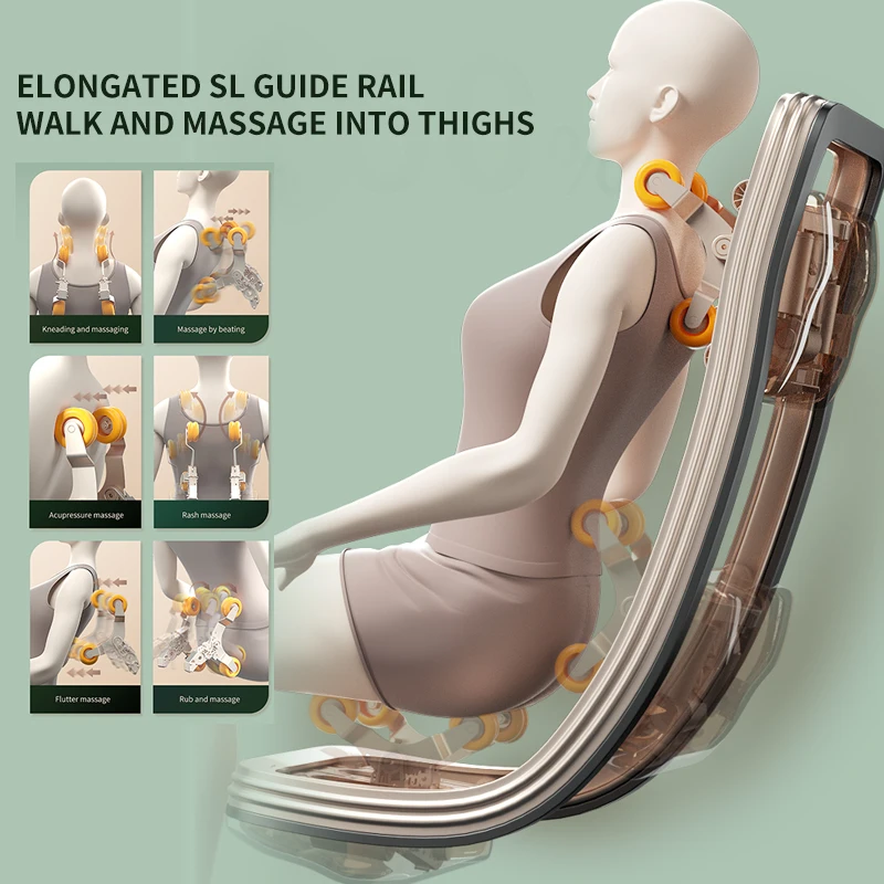 3 Year Warranty 4D SL-Track Zero Gravity full body AirBag Massager Chairs Home 3D Office Chair Luxury Electric Massage Sofa 3