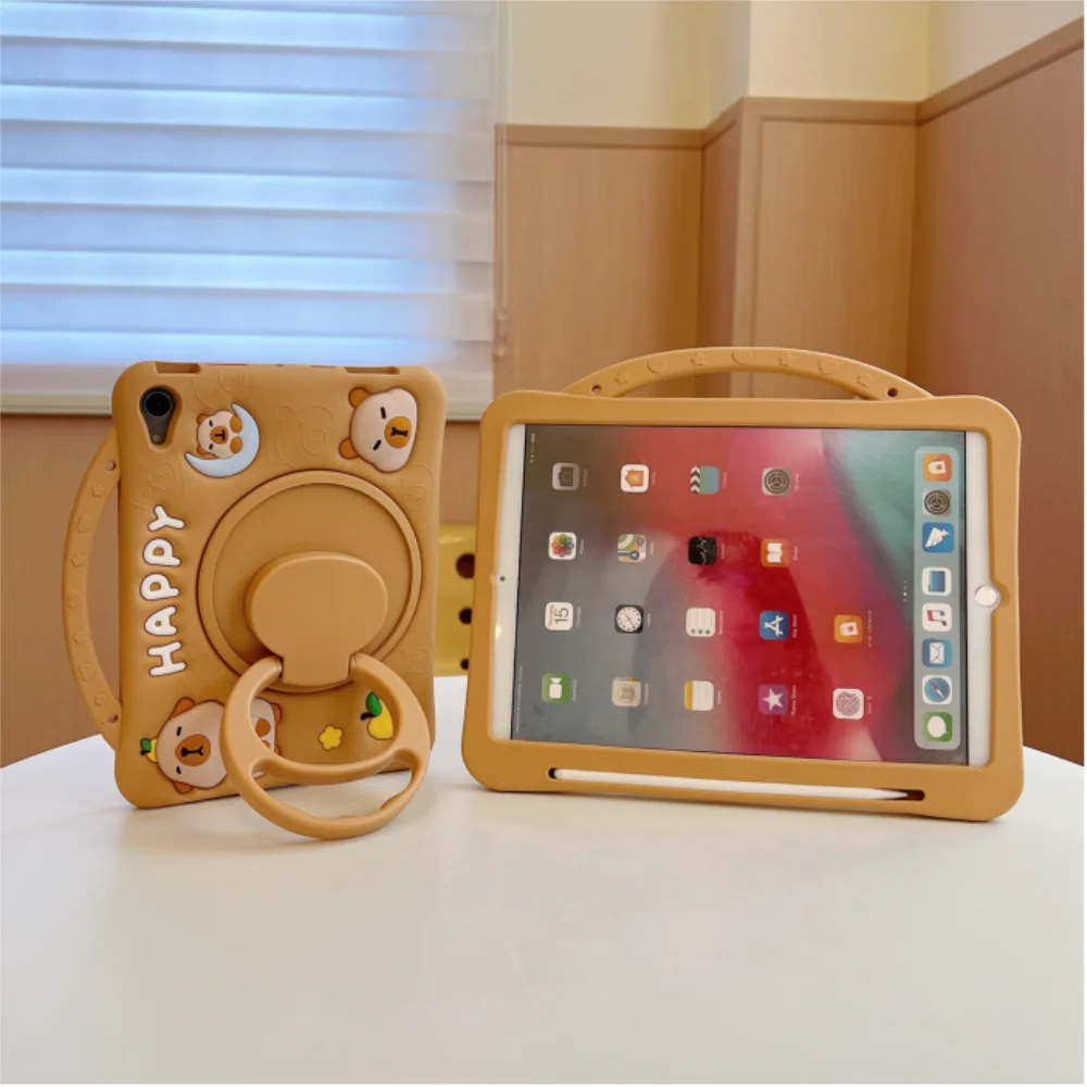 Colorful Kids' iPad Case with Kapybara Design