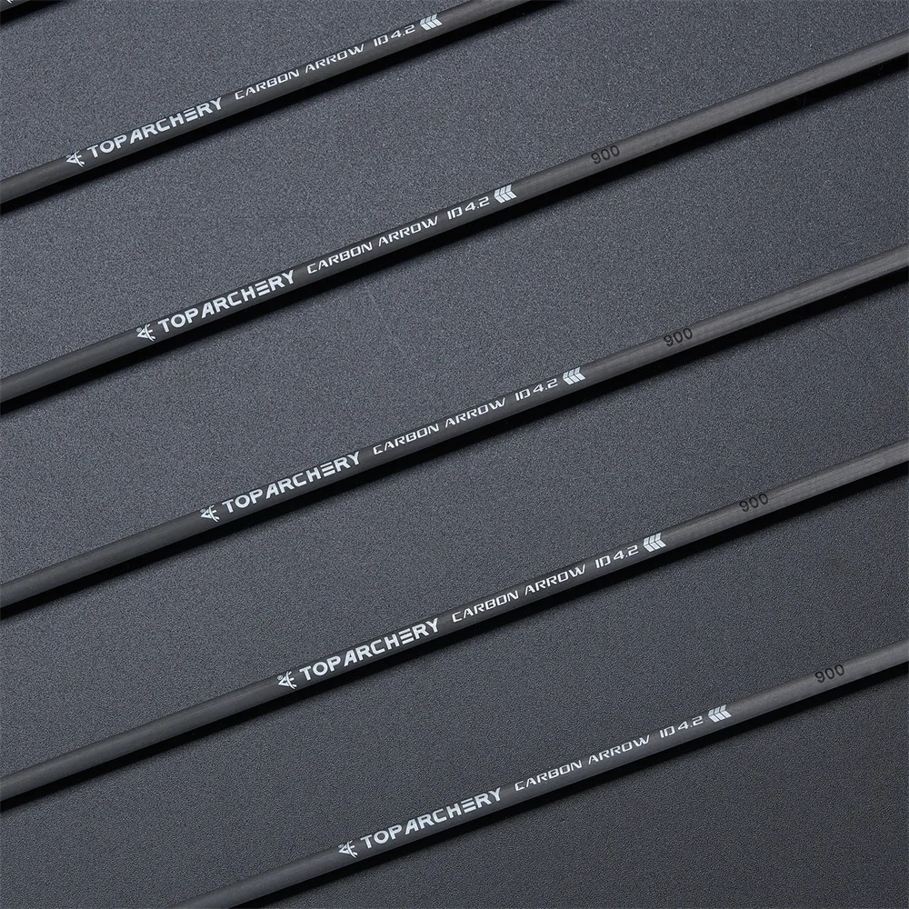 32" Real Feathes Pure Carbon Arrow ID 4.2 Spin500/700/900 Accessories for Outdoor Hunting Sprot with Recurve Bow/compound Bow