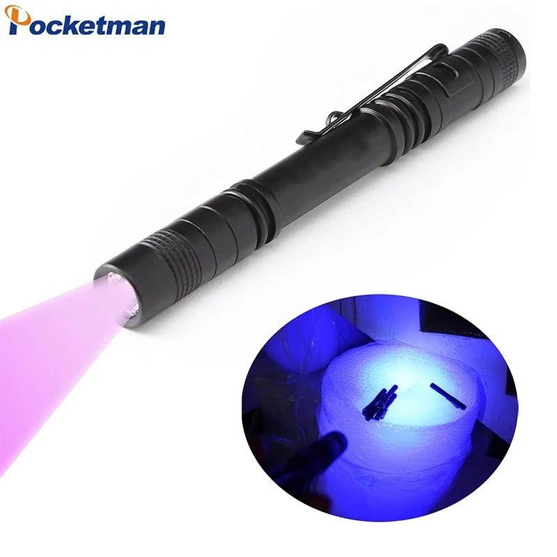 

395nm UV Black Light Flashlight Ultraviolet Flashlight for Pet Dog Cat Urine Stains Invisible Inks and Fluorescent Detection