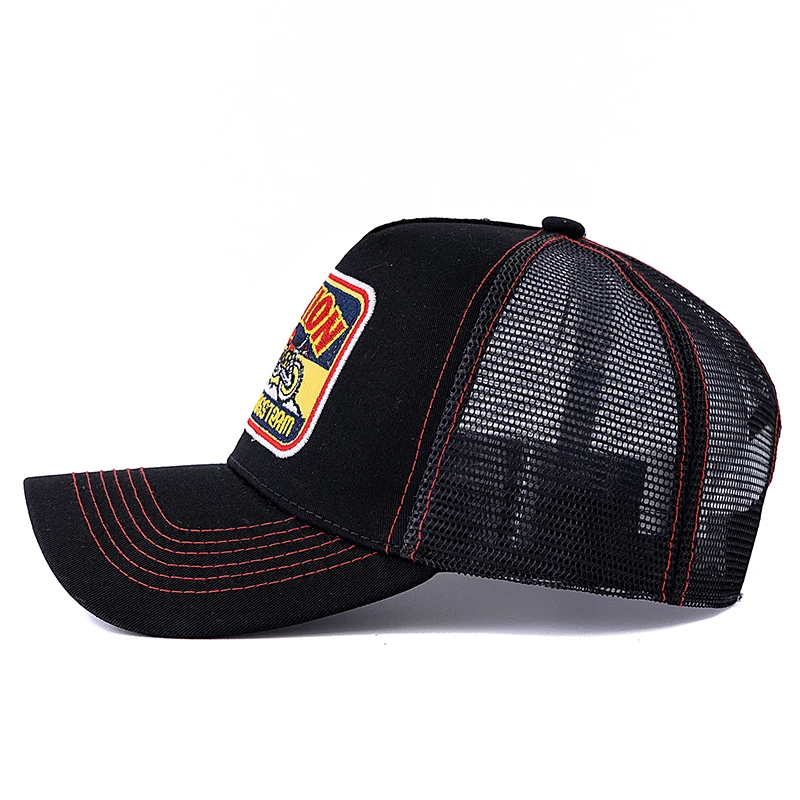 Unisex Mesh Cap Classic Motorcycle Pattrn Summer Baseball Cap Streetwear Trucker Hat For Men Women