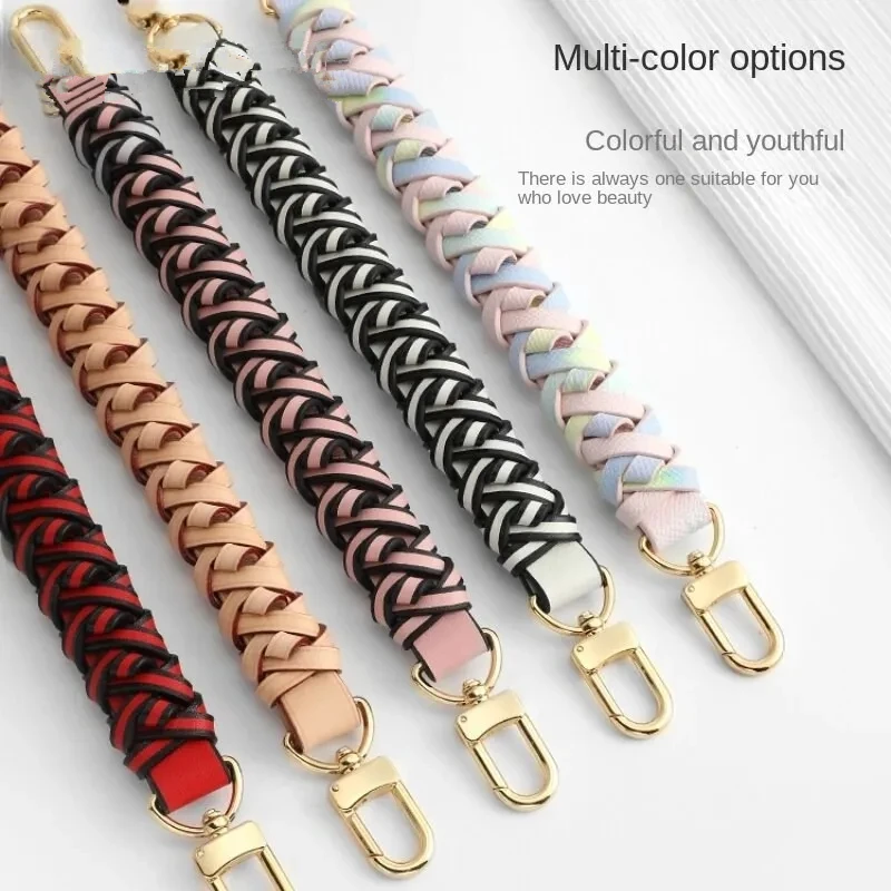 (Leather-Short-Handle) Leather Short Handle Strap : Color Option