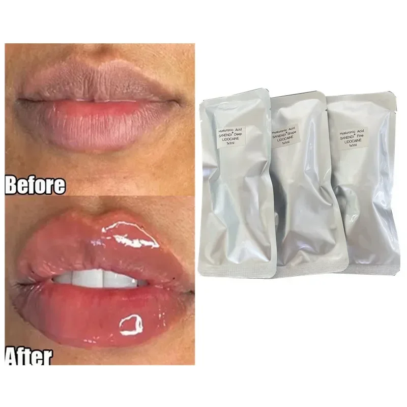

Sanendi 1ml 2ml hyaluronics acids lip plumping oil cross-linked HA lip gloss moisturizing long-lasting makeup lip care