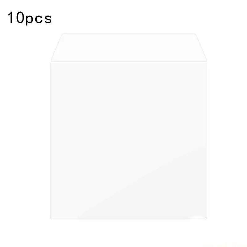 F62C 10 개/가방 PVC 양면 기록 보호 슬리브 플랫 오픈 탑 백 커버