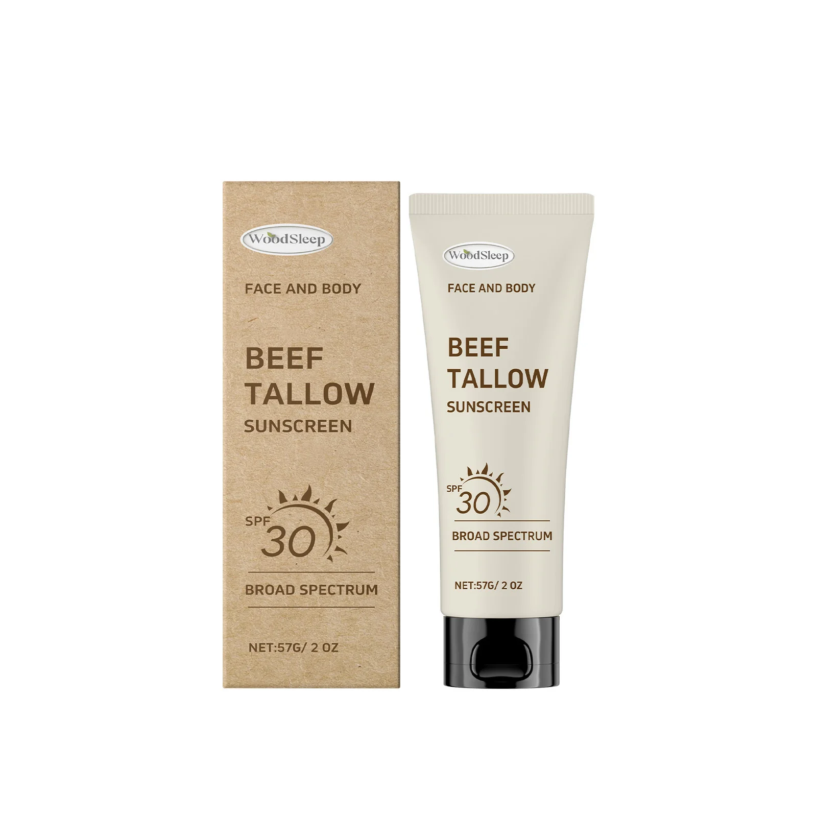 Beef Tallow Sunscreen Facial Cream Sunblock Isolation Anti Oxidant Prevent Sunburn Waterproof Moisturizing Oil Control Sun Cream