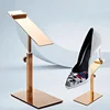 Stainless Steel Adjustable Shoes Display Showing Stand Shoe Bracket Sandal Slipper High-Heeled Shoes Holder Store Show Shelf 1