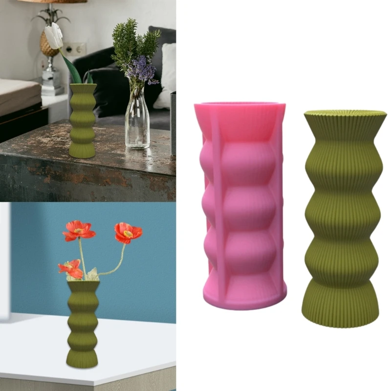 

Flowerpot Silicone Mold Concrete Mould Geometric Paper Folding Flowerpot Molds Cements Mould Silicone Material for Vase 40GB