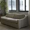 Nordic Wabi-Sabi Mid-Century Striped Linen Fabric Two-Three Seater Sofa, Detachable and Washable, Living Room Furniture 3