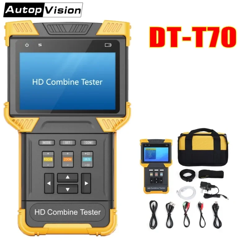 DT-T70 H.264/ H.265/ 4K IP Analog Camera Tester 4.0 Inch HD Combine Tester CCTV Tester Monitor Support ONVIF TDR RJ45 Cable Test