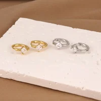 Stainless Steel Huggie Hoops Small Dainty Classic Gold Color Earring Minimalist Korean Style Jewelry Gift Earrings for Women MOM 2
