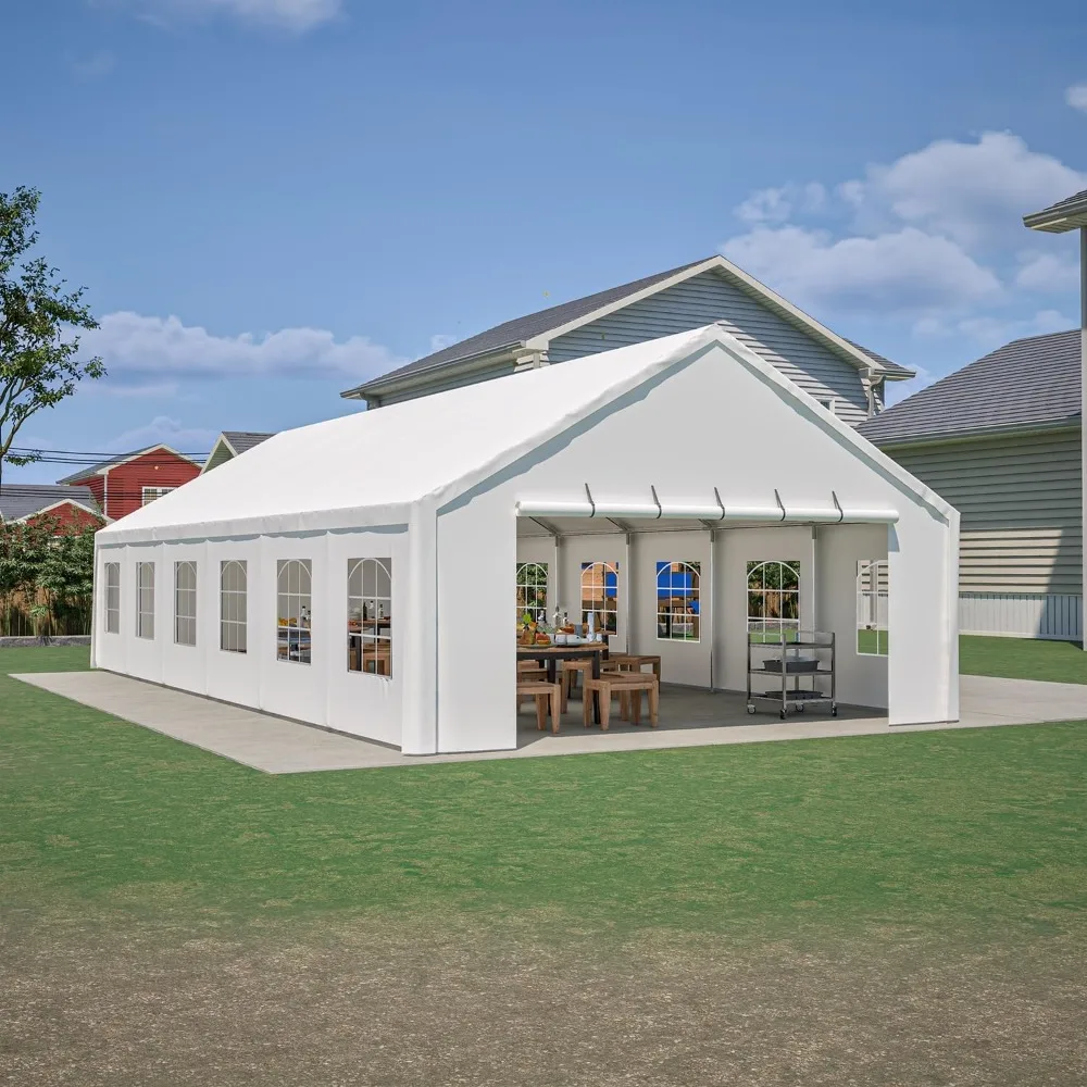 Party Tent-Heavy Duty Upgraded Galvanized Frame, Outdoor Wedding Gazebo Shelter Canopy, Removable Sidewalls,