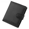 High Quality Men's Passport Leather Wallet Multiple Card Slots and Two Clear ID Window Vintage Business Card Bag 3
