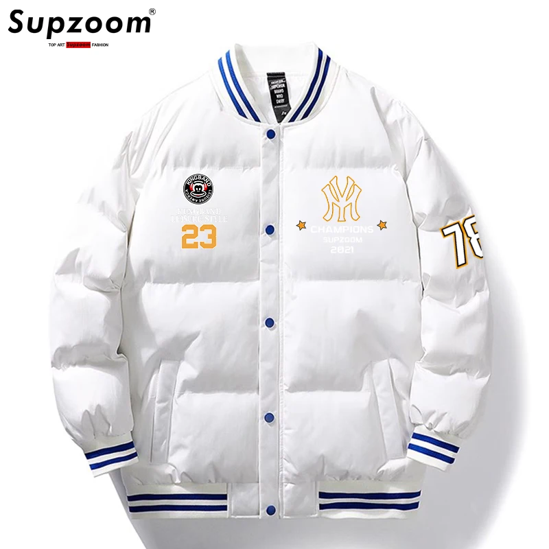 

Supzoom 2023 New Arrival Parka Thick Casual Regular Quilted Male Popular Clothes Patchwork Baseball Coat Short Winter Jacket Men