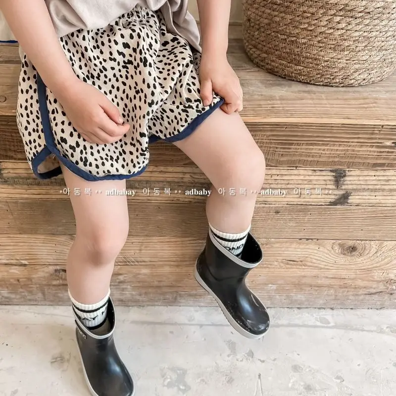 Kids Shorts Above Knee Length Elastic Waist Print Loose Straight Cool Designable Popular Smart Summer Children Unisex