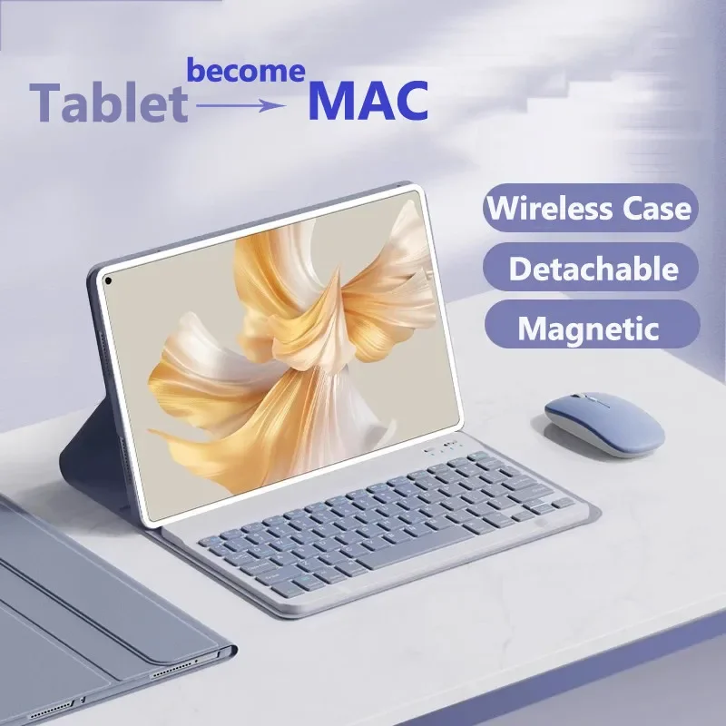 Wireless Bluetooth Keyboard Case with Mouse and Soft Shell