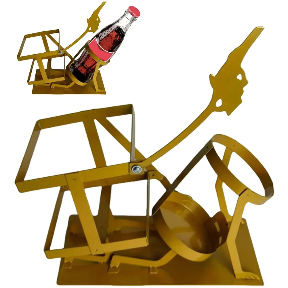 Steampunk Style Drink Stand Skull Skeleton Design Wine Holder Beer Whisky Wine Bottle Display Rack Stand for Whiskey Beer