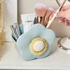Flower Makeup Brush Storage Box Wall Mounted Household Bathroom Vanity Table Desktop Comb Toothbrush Shelf Cute Pen Holder 3