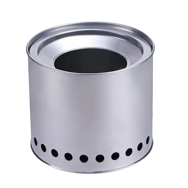Poêle à bois en acier inoxydable, chauffage extérieur pour barbecue, chauffage domestique, cuisine, camping, ustensiles de cuisine portables, charbon de bois multifonctionnel 5