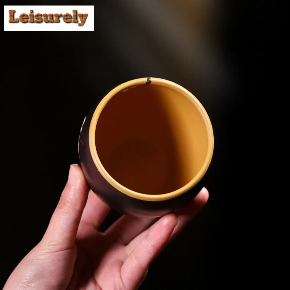 180ml Handmade Yixing Purple Clay Tea Bowl Large Capacity Master Cup Tasting Fragrant Teacup Personal Tea Bowl Chazhan Teaware