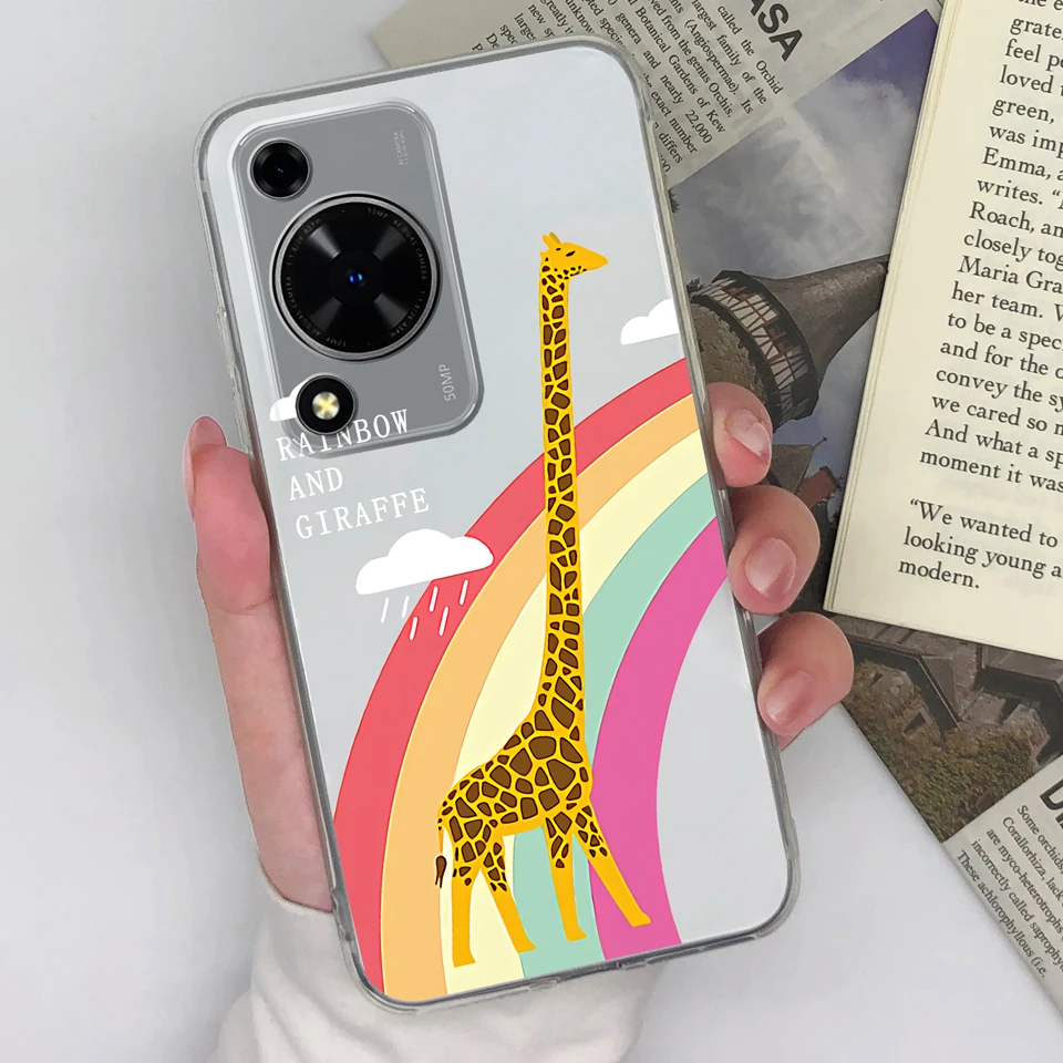 Transparent Love Heart Flower Shockproof Case