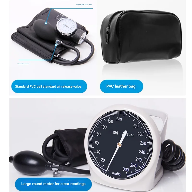 Desktop Aneroid Sphygmomanometer Portable Blood Pressure Monitor Manual Blood Pressure Cuff Universal Cuff Health Care