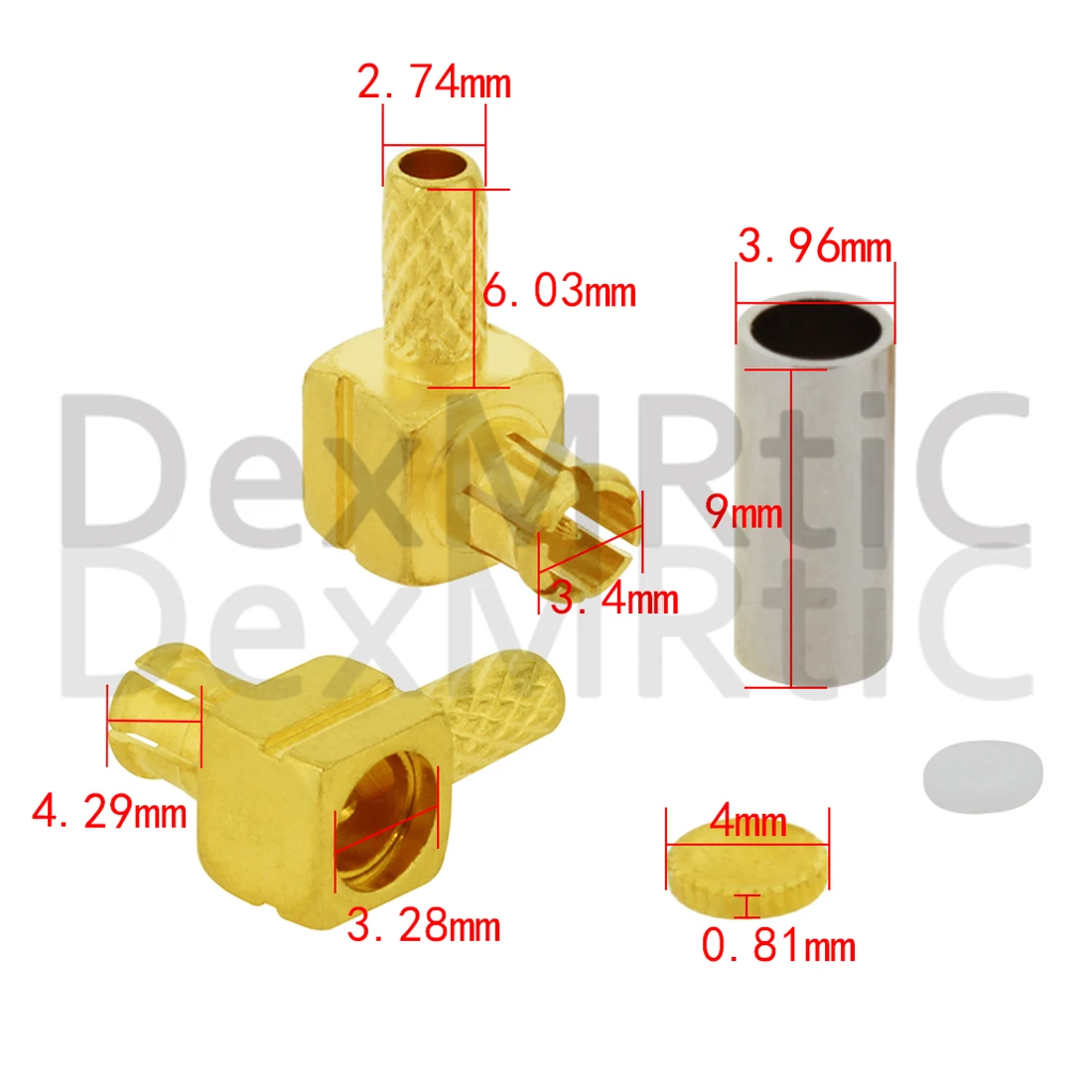 1 stück MCX Crimp Männlich Rechtwinklig RF Stecker 75 Ohm Für LMR100 RG316 RG174 Großhandel Schnelle Lieferung – Detail 4