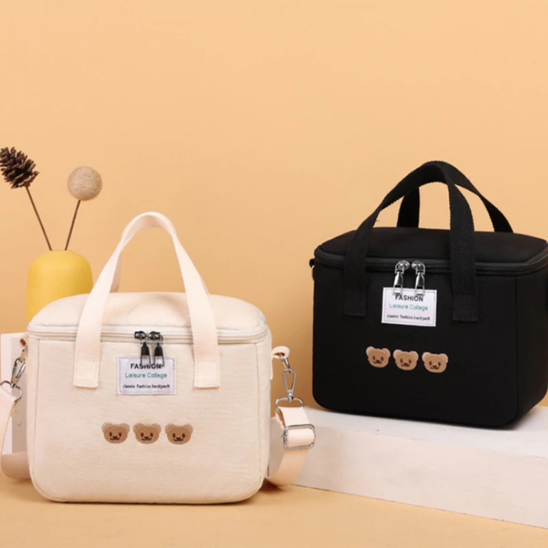 

Multifunction Mom Diaper Bag Nappy Bags Waterproof Bear Embroidery Thermal Insulation Mommy Bag Fashion Food Storage Bag