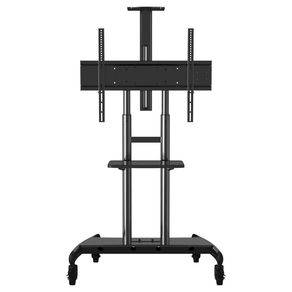 

Universal 360 rotating mute wheels adjustable height to meet 55 "-80" TV mobile