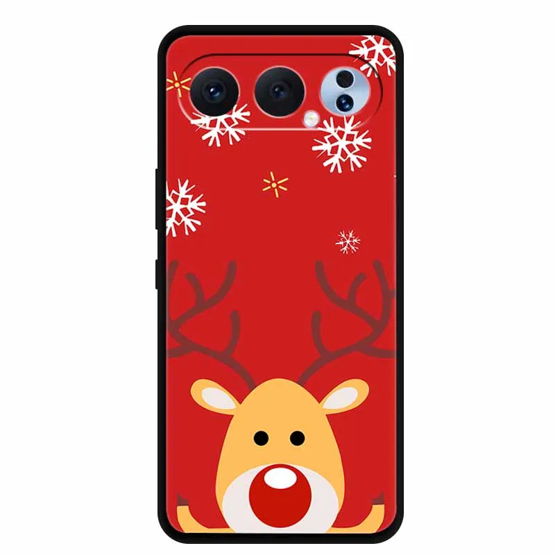 Festive Holiday Silicone Shockproof Phone Case - Soft Protective Back Cover