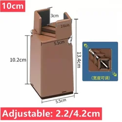 4 - Piece Adjustable Heavy Duty Furniture Leg Risers with Screw Clamp (B - Brown - 10cm)