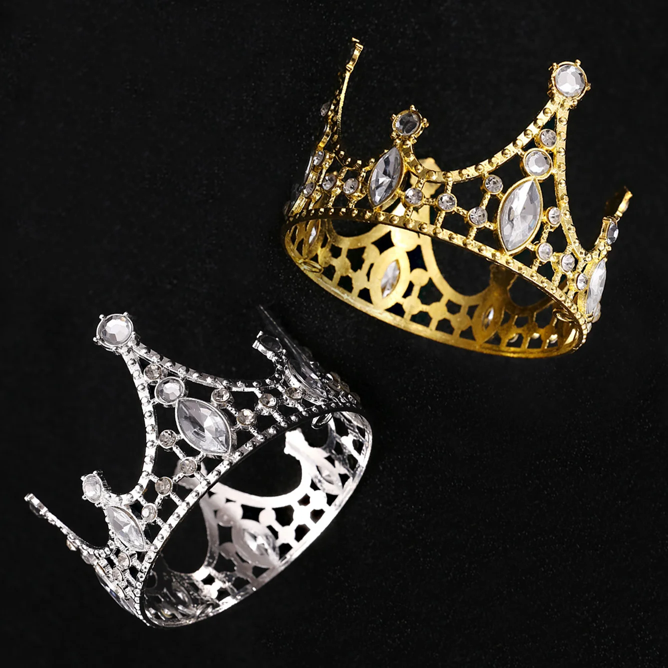 Girls Birthday Crowns Diadem Tiaras Jewelry Party Prom Cake Topper For Princess Theme Events