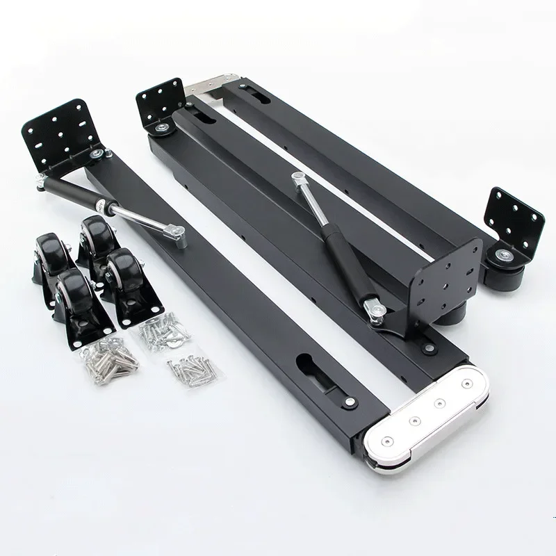 Hidden Desktop Folding Connector Accessories, Down Stretch Dining Table Bar Cabinet Desk Hinges,Complete Sets