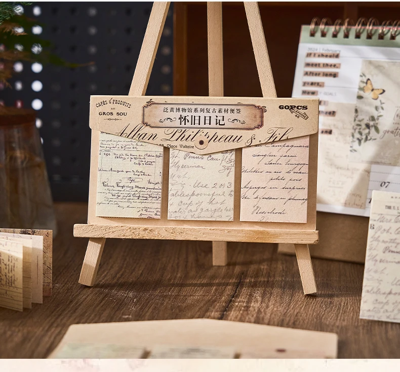 60 teile/paket Vintage Materialien Buch Sammelalbum Materialien DIY Fotoalbum Collage Journalling Kreative Schreibwaren Hintergrund papier – Detail 6