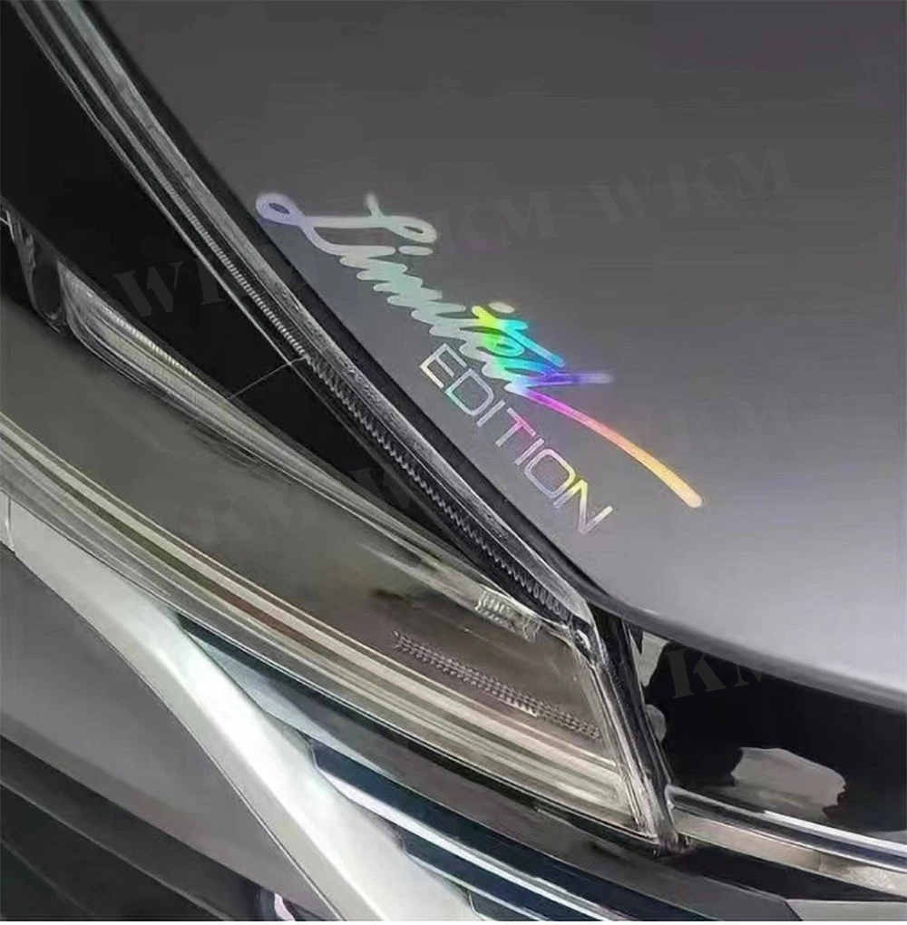 8 Farben Vinyl Aufkleber Fensteraufkleber Auto-Styling 3D LIMITED EDITION Dekoration Reflektierender Laseraufkleber für Autozubehör – Detail 7