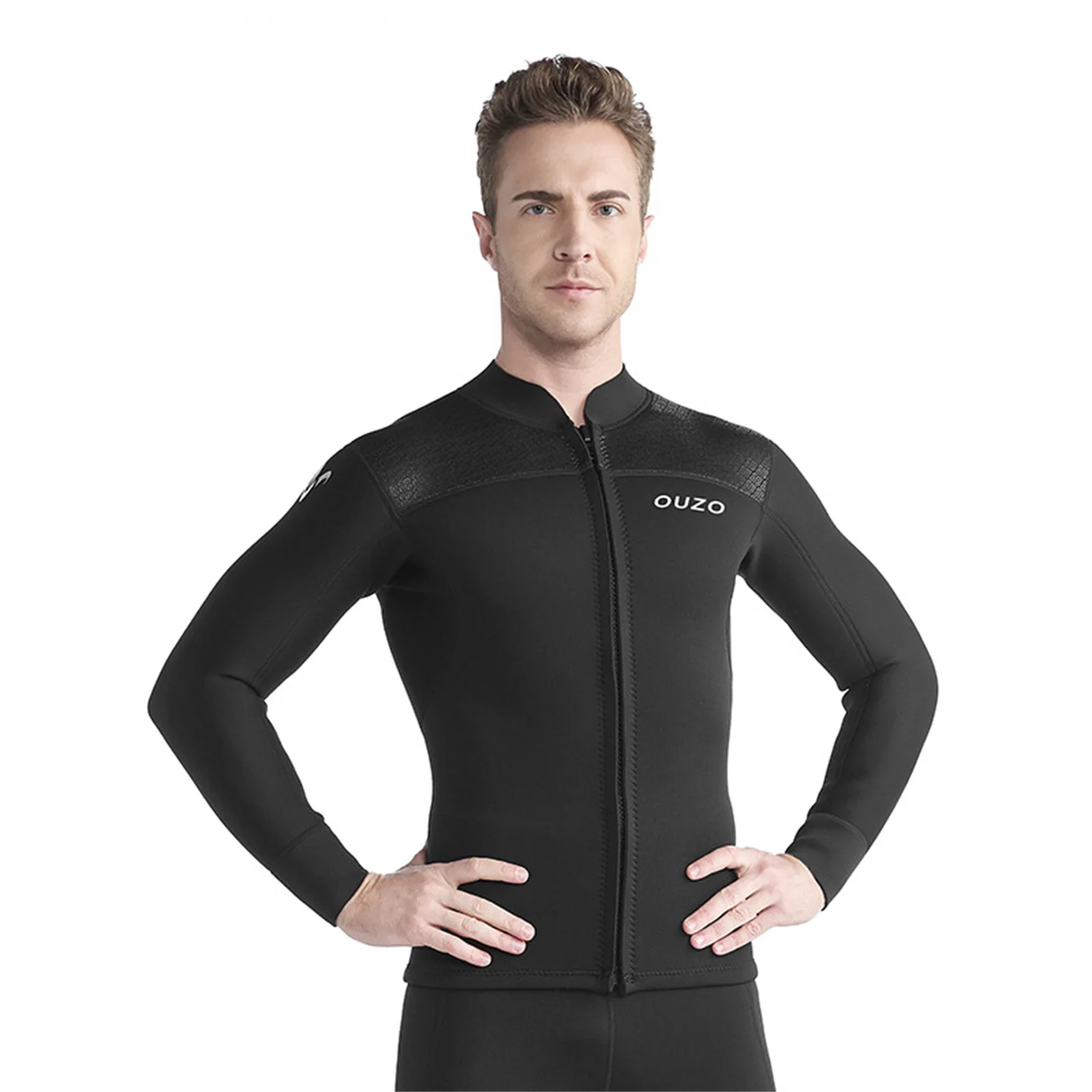 3MM Neoprene Diving Jacket Men Long Sleeve 2 Pieces Separate Wetsuit For Scuba Spearfishing Surfing Snorkeling Thermal Swimwear