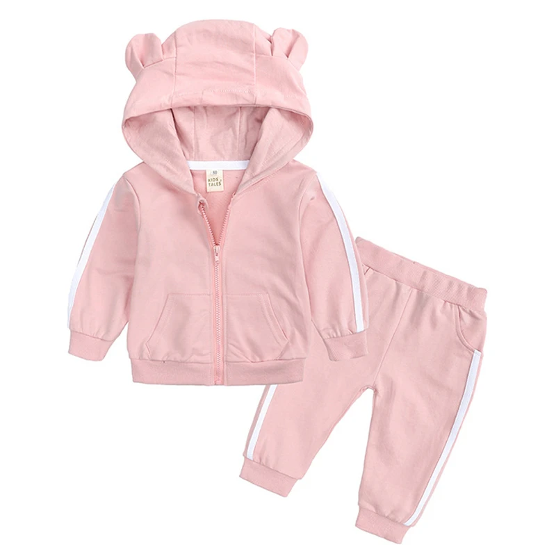 Spring Baby Girls Clothes Hoodies Pants 2Pcs/set 2022 Autumn Newborn Children Outfit Infant Kids Casual Clothing Boys Tracksuits baby knitted clothing set