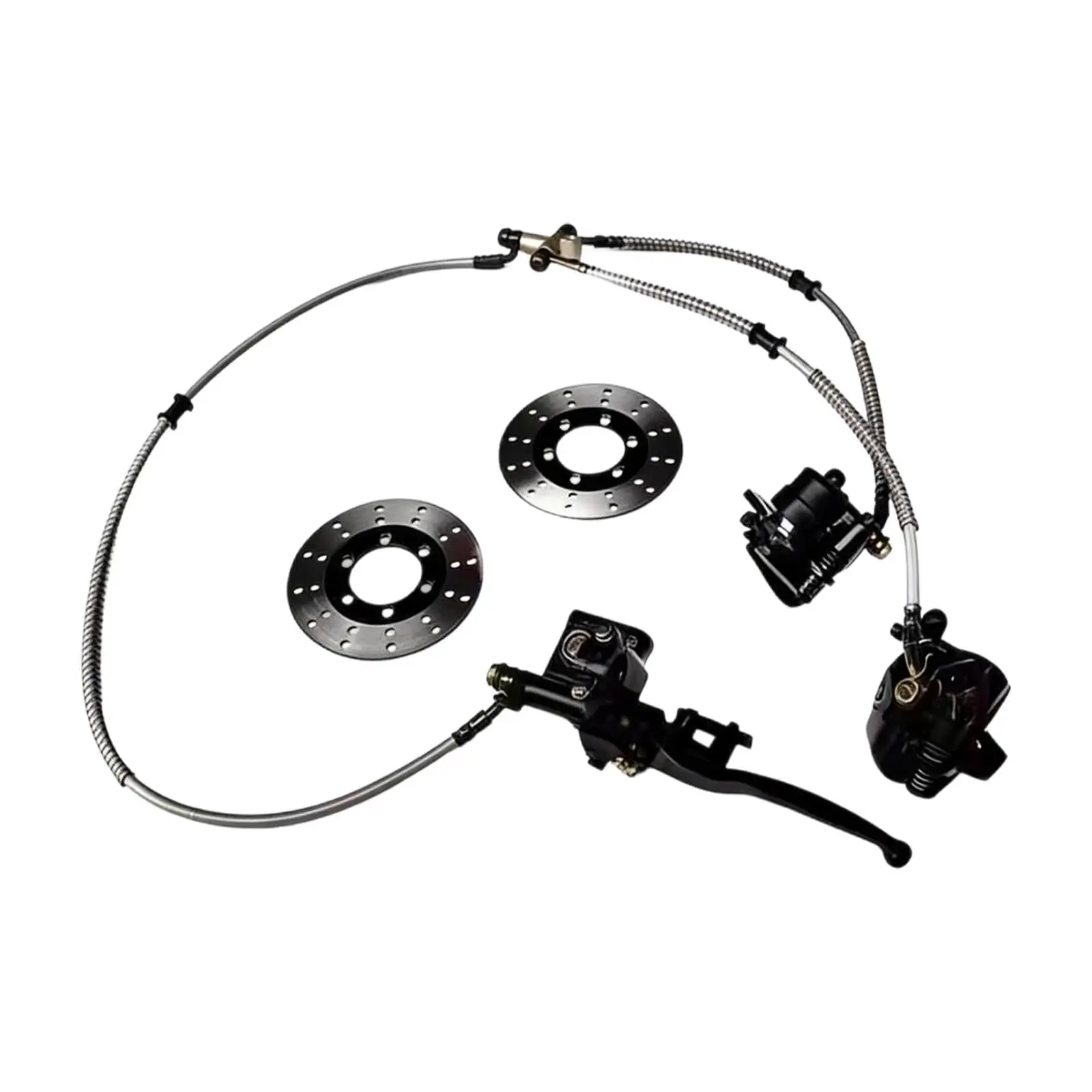 고카트 브레이크 금속 프론트 캘리퍼 키트(쿼드 UTV 4륜 골프 카트용 130mm 디스크 포함) 교체 부품