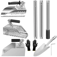 Metal Detector Shovel Beach Sand Scoop 304 Stainless Steel Scoop with Handle Tool Gold Detector Treasure Hunting Shovel Tool 1