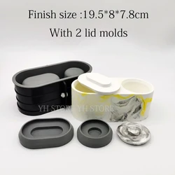 Versatile Round Silicone Mold for Crafting and Home Decor (Two hole with lid)