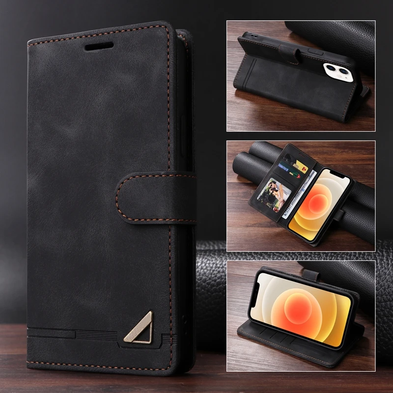 Wallet Card Slots Phone Case For OPPO A57 A77 A96 A36 A16 A15 A54 A74 A95 5G A94 A53 A9 2020 Cases Leather Book Cover 3