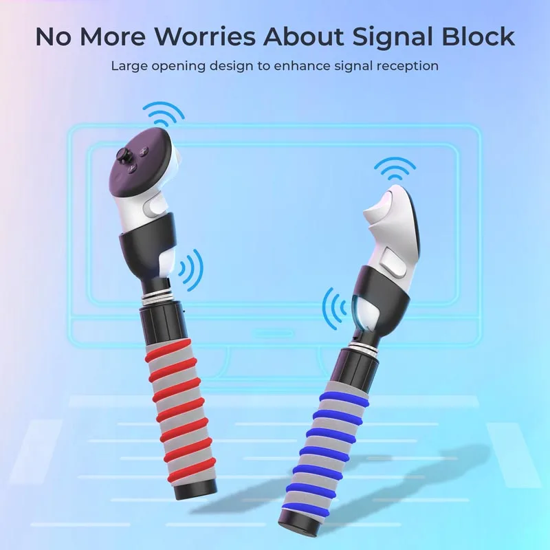 VR Game Handle Accessories for Meta Quest 3 Controllers Golf Sponge Handles Extension Grips Playing Beat Gorilla Tag Long Arms
