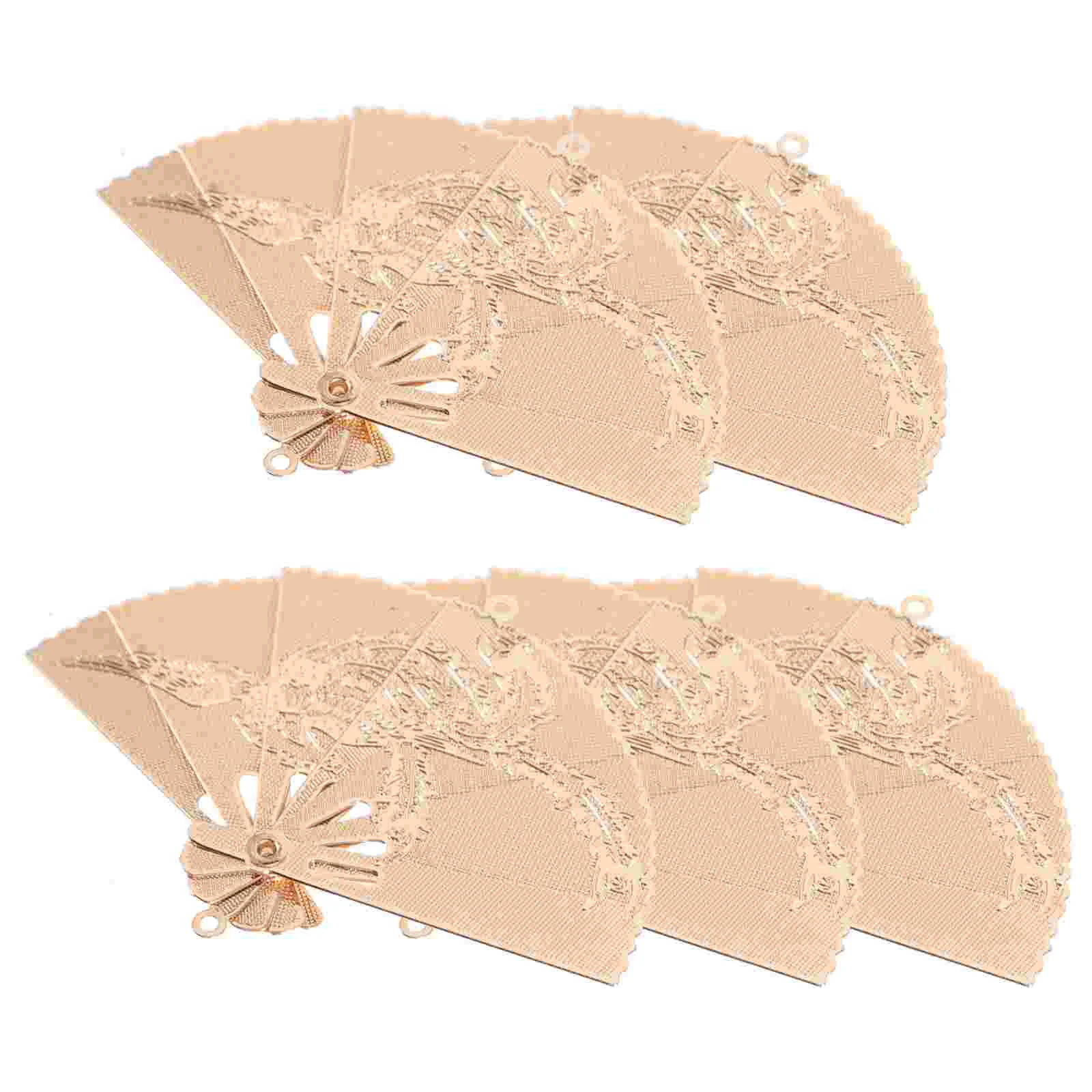 

5 Pcs Foldable Fan Brass Pendant Homew Jewelries Charms Japanese-style Bracelet Copper Small for Jewelry Necklace