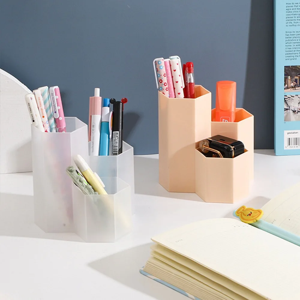 4 Styles Japanese Desk Organizer Pen Holder Makeup Brush Storage Box for School Supplies Kawaii Stationery Office Accessories makeup organizer pen holder desk organizer pen and brush holder