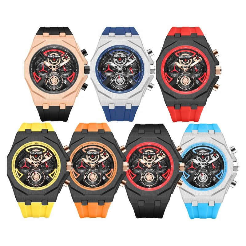 Luxury Men's Quartz Wristwatch - Luminous, Waterproof, and Stylish Calendar Timepiece