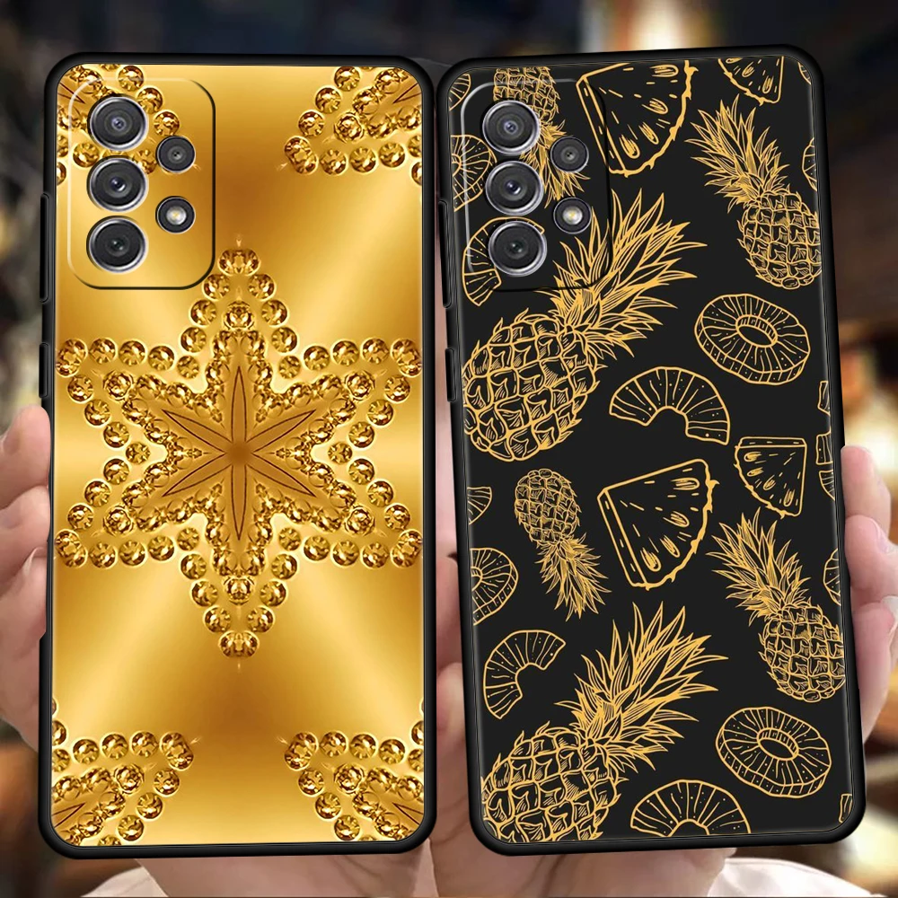 Luxurious Gold Foil Art Phone Case - Elegant Soft Shell Design